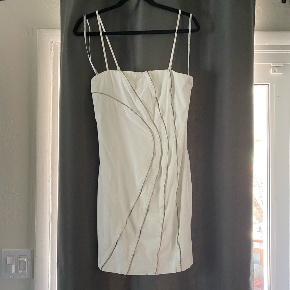 Guess Gold Zipper Removable Strap Dress
